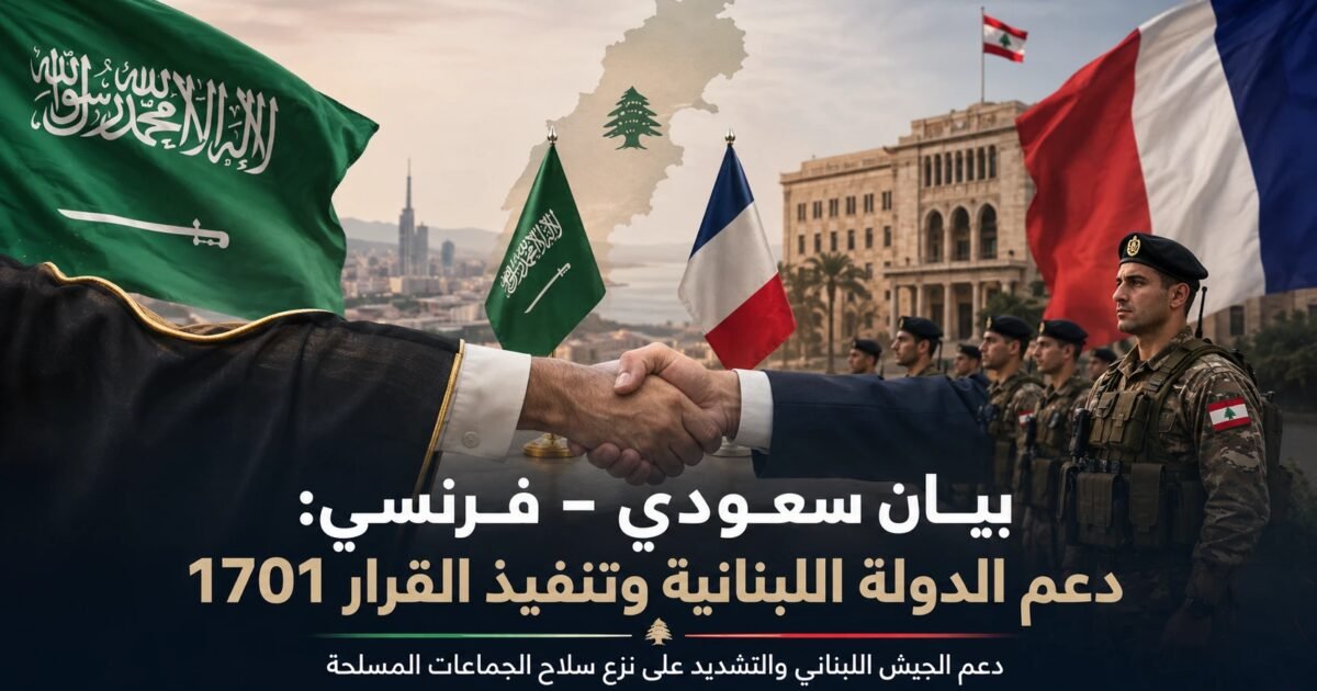 صورة مميزة: الرياض وباريس تؤكدان دعم الجيش اللبناني وتنفيذ القرار 1701